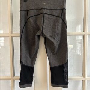 Gray and Black Workout Leggings